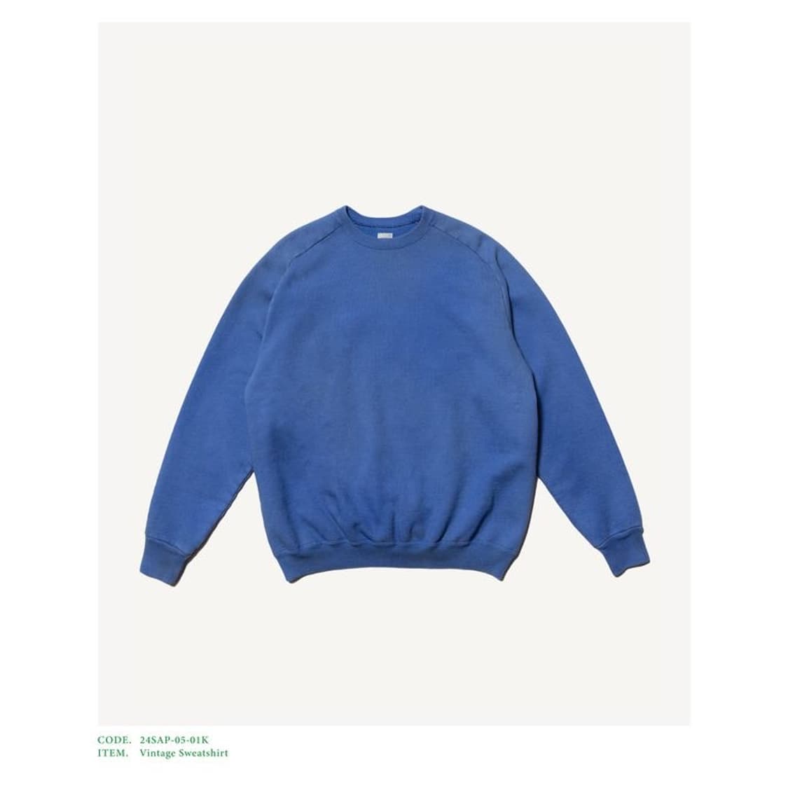 [1] 급처: 아프레쎄 빈티지 스웻셔츠 터콰이즈 상품이미지5
