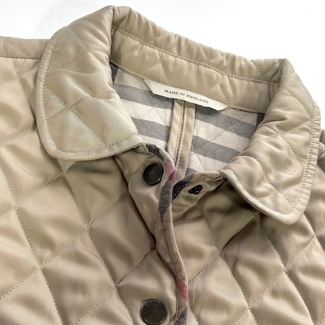 버버리 체크 파이핑 퀼팅 자켓 상품이미지2
