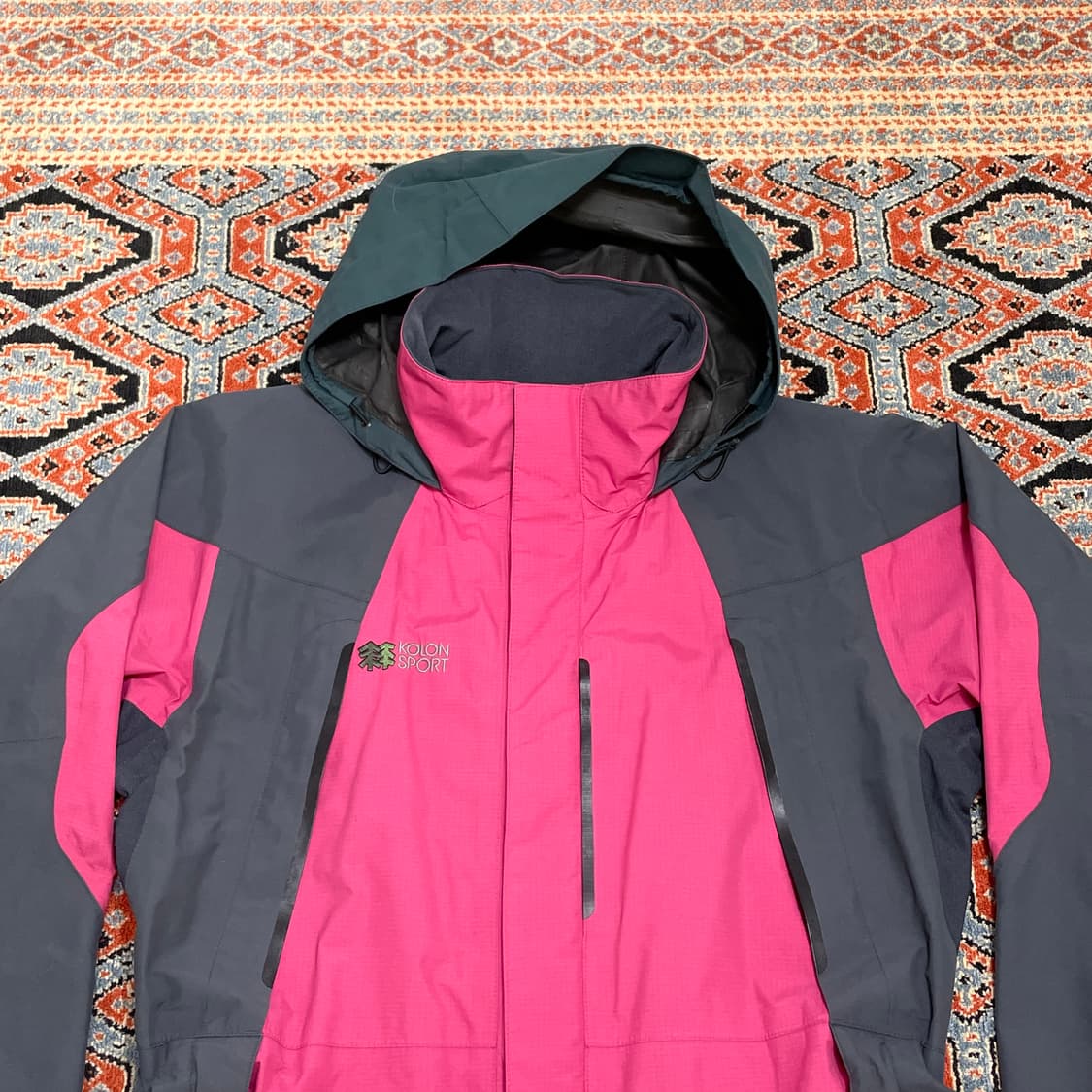 코오롱스포츠 핑크배색 고어텍스 바람막이 점퍼 여성90 상품이미지2