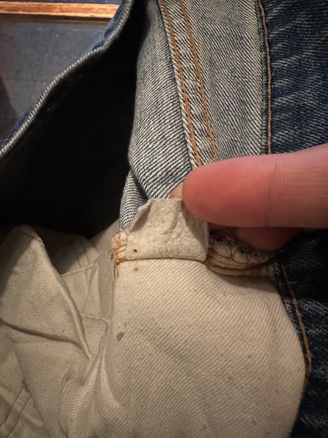 70s USA 빈티지 리바이스 505 66전기 셀비지 데님 팬츠 상품이미지10