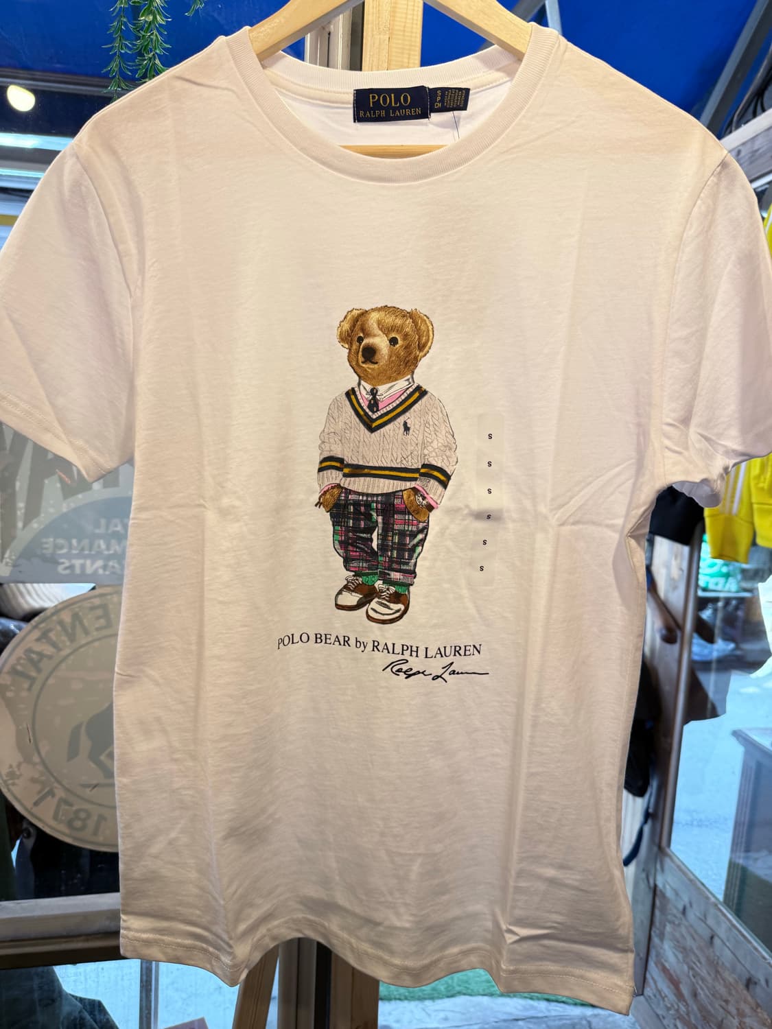 폴로 랄프로렌 화이트 베어 반팔티 S 상품이미지1