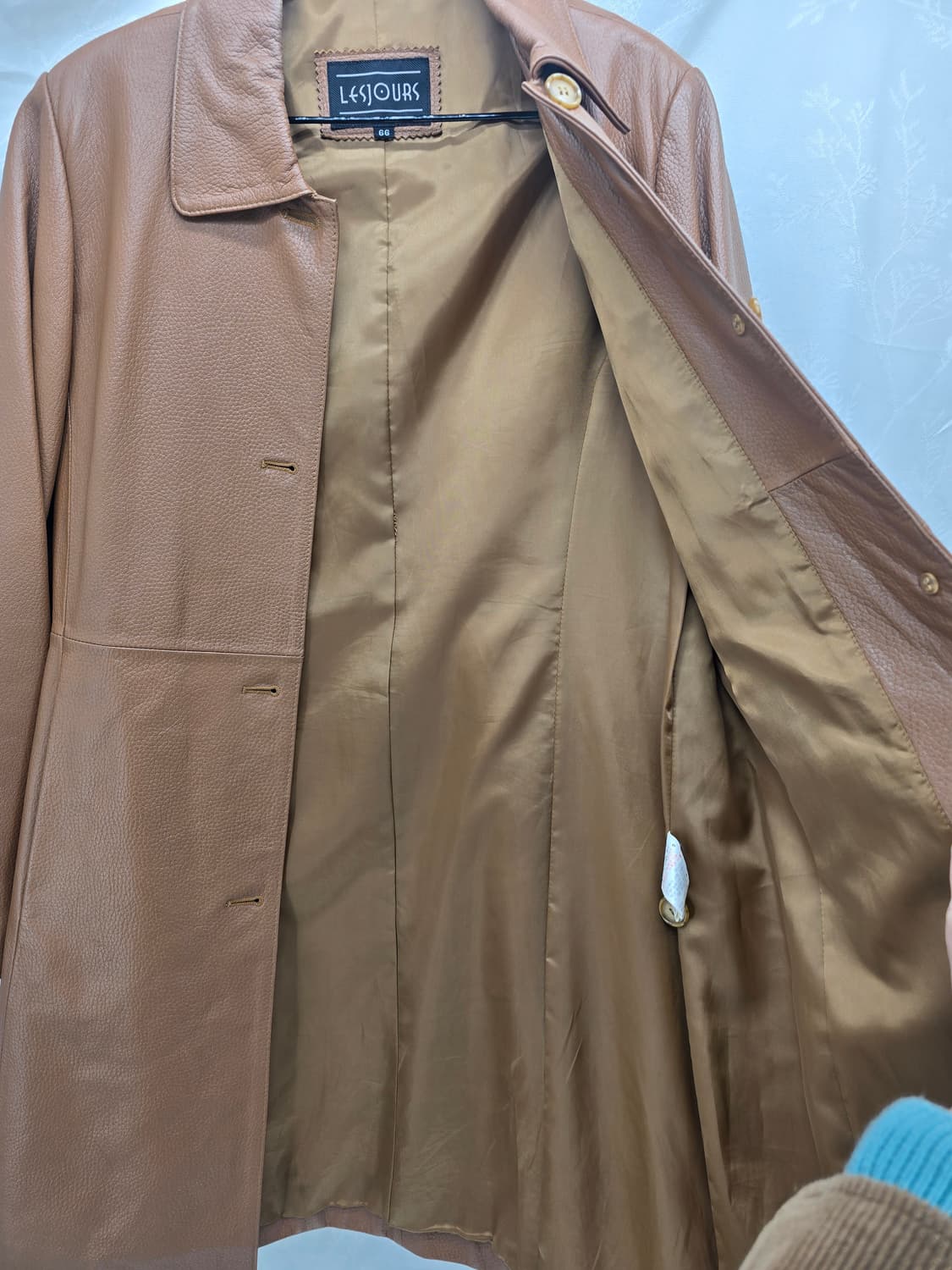 레쥬르 브라운 양가죽 레더 코트 66 (55) 상품이미지3