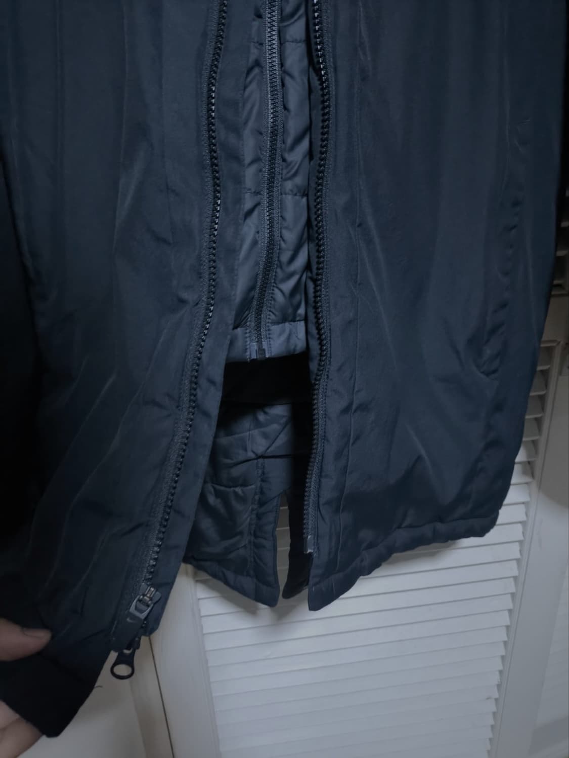 XL 나이키 더블 지퍼 경량패딩 롱후드 상품이미지3