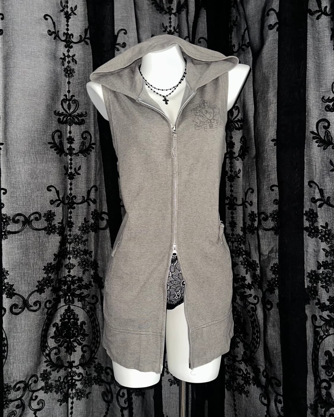 grey two-way hoodie zip-up 상품이미지1