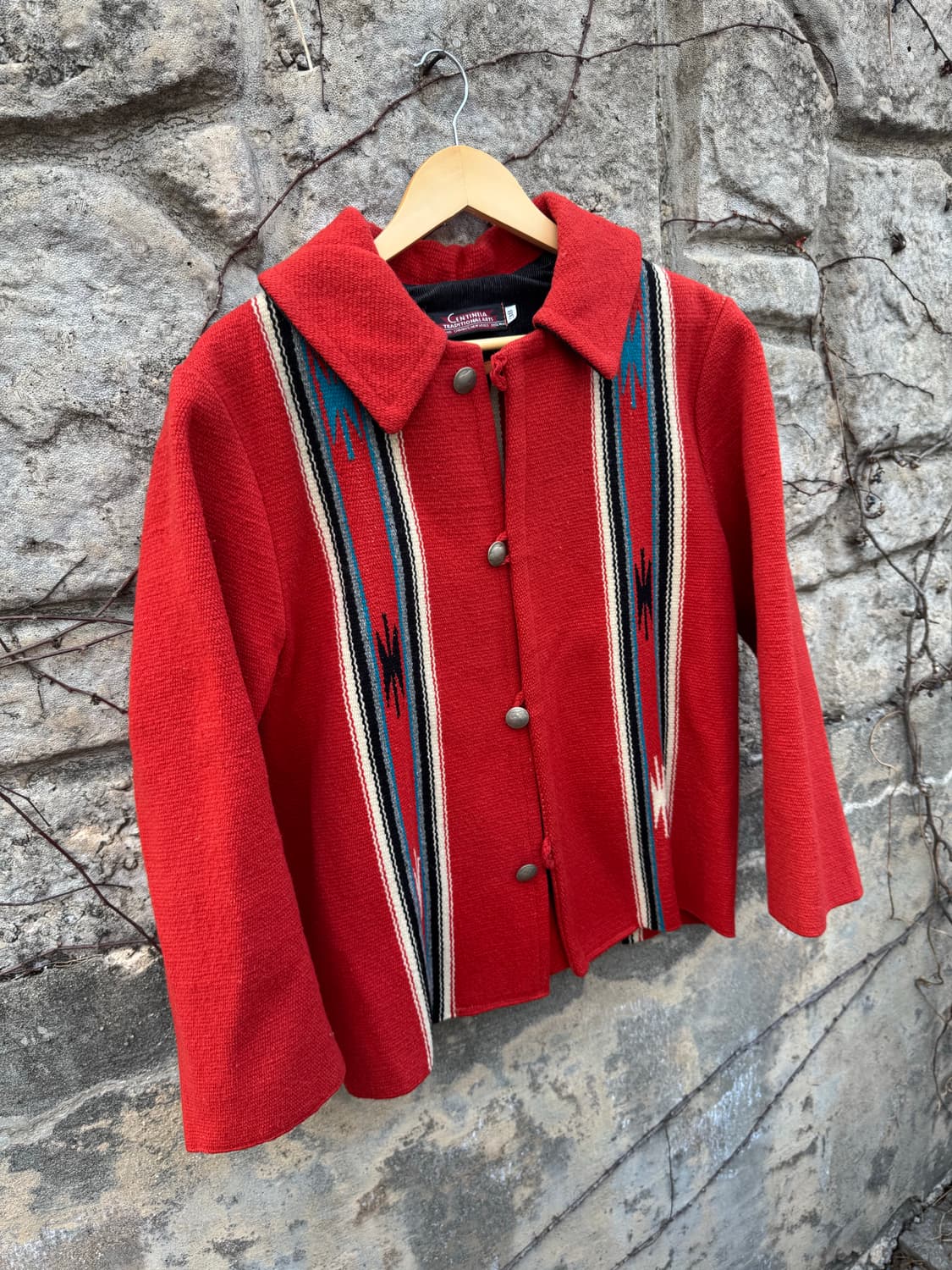 센티넬라 빈티지 핸드 우븐 울 웨스턴 네이티브 치마요 자켓  상품이미지3