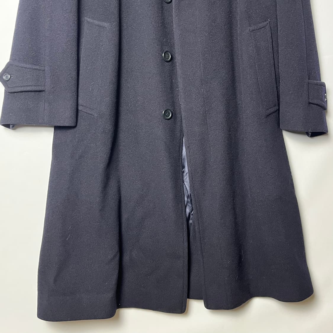 [Burberry] 90's 버버리 울 캐시미어 네이비 맥코트 상품이미지4