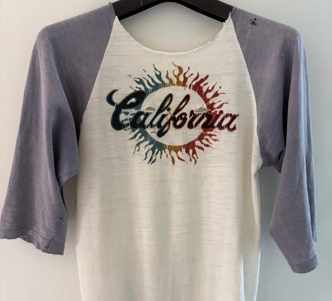 80s Vintage Natural Distressed 3/4 tee 상품이미지2
