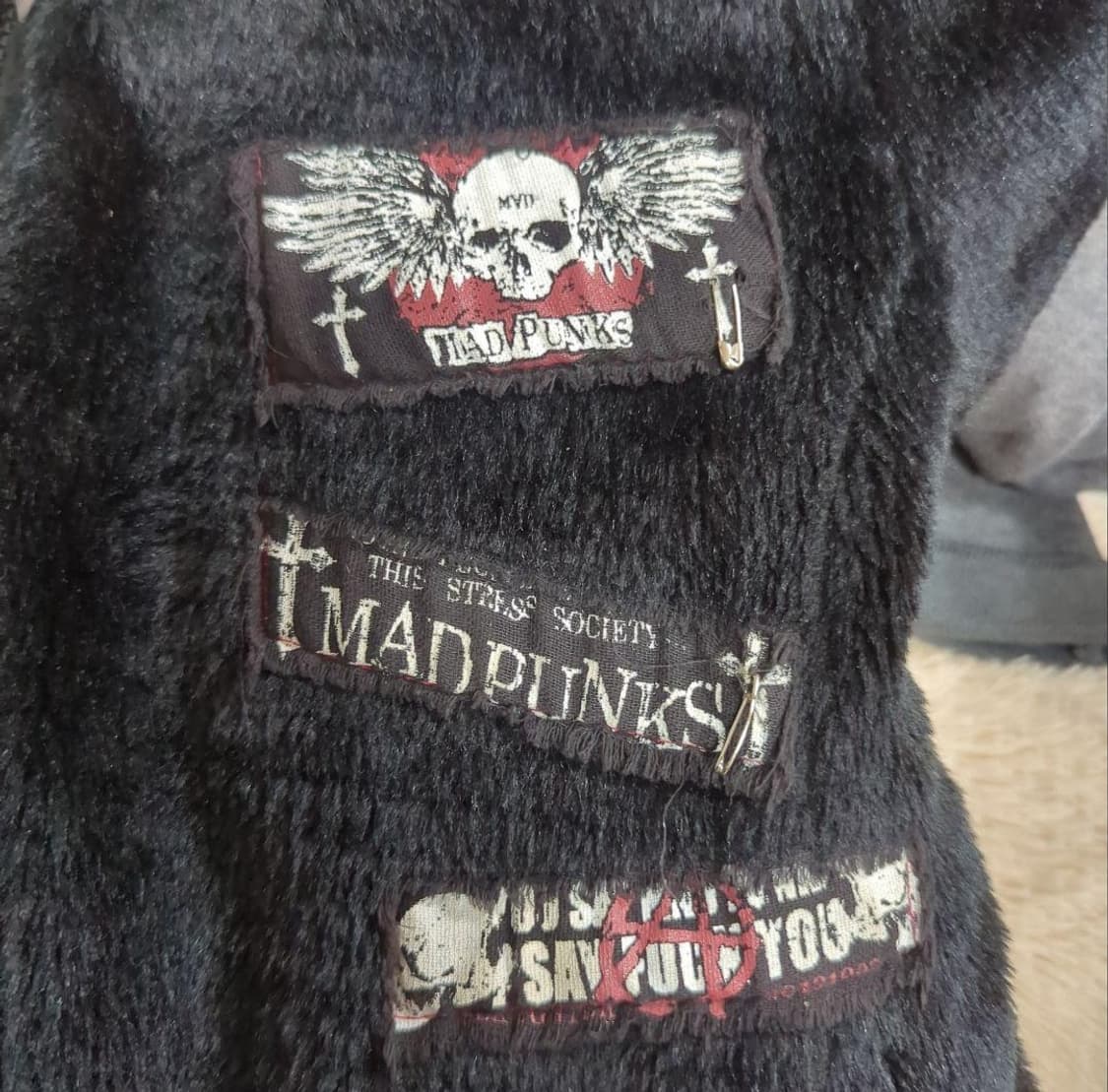 매드펑크 고양이 귀 네코미미 후드집업 퍼 점퍼 자켓 상품이미지9