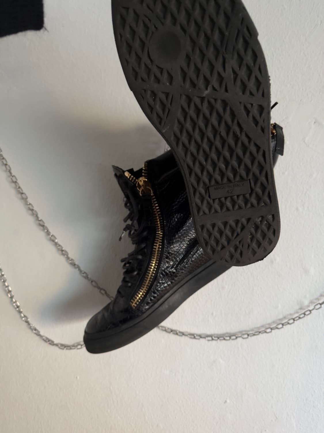 쥬세페자노티 오피움 스네이크스킨 사이드지퍼 하이탑 스니커즈 상품이미지7