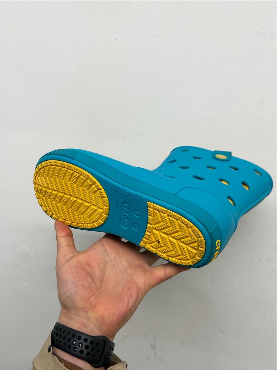 유니크한 컬러 빈티지 크록스 레인부츠 250 상품이미지3