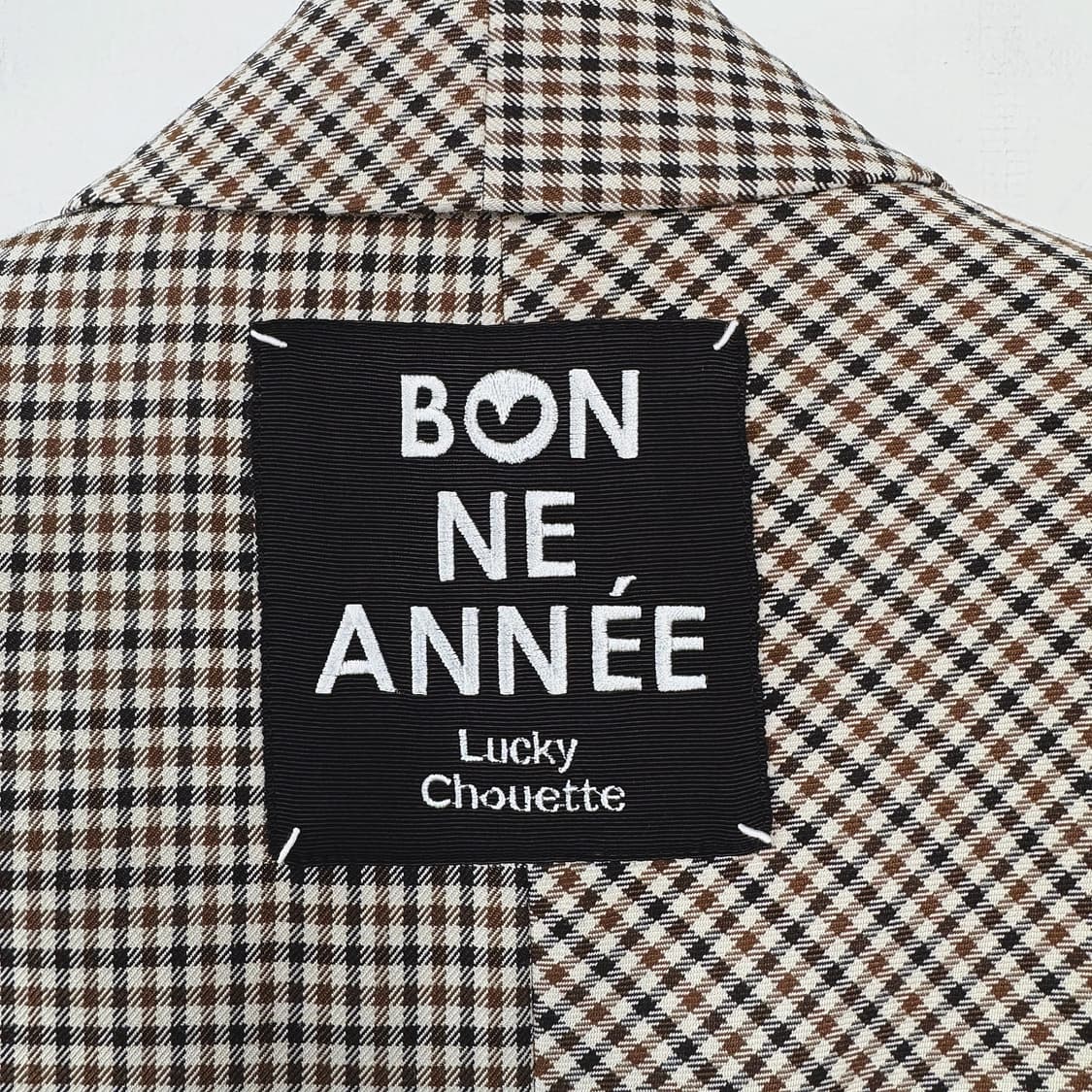 럭키슈에뜨 깅엄 체크 더블 자켓 상품이미지6