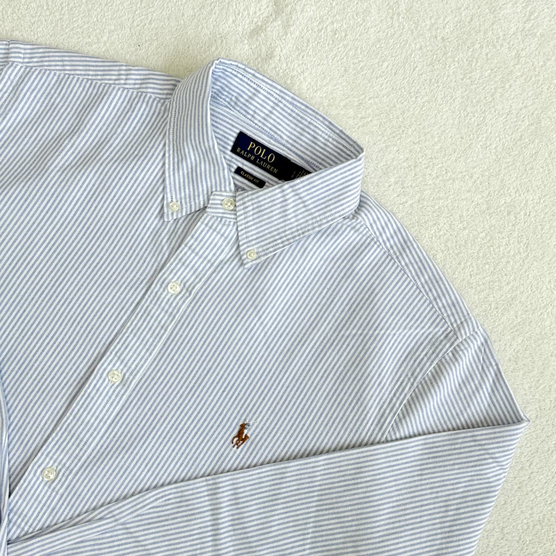폴로랄프로렌 옥스포드 스트라이프 서츠 블루 상품이미지2