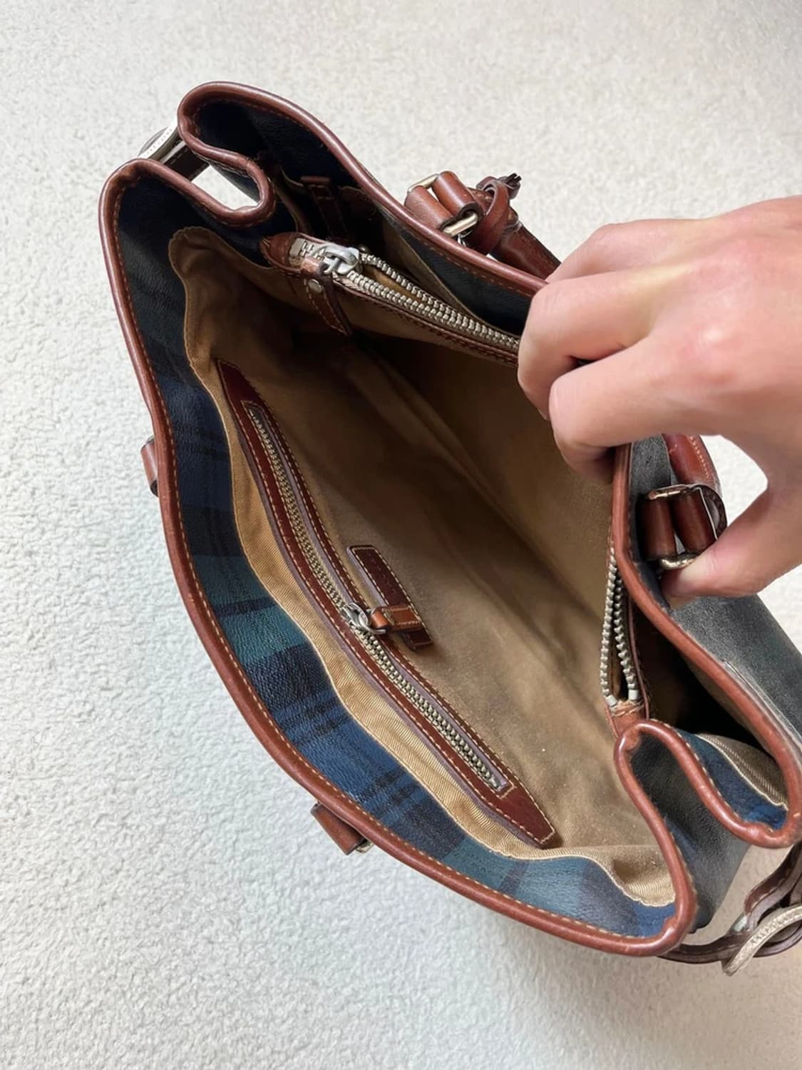 폴로 랄프로렌 00's 타탄체크 토트백 A1739 상품이미지7