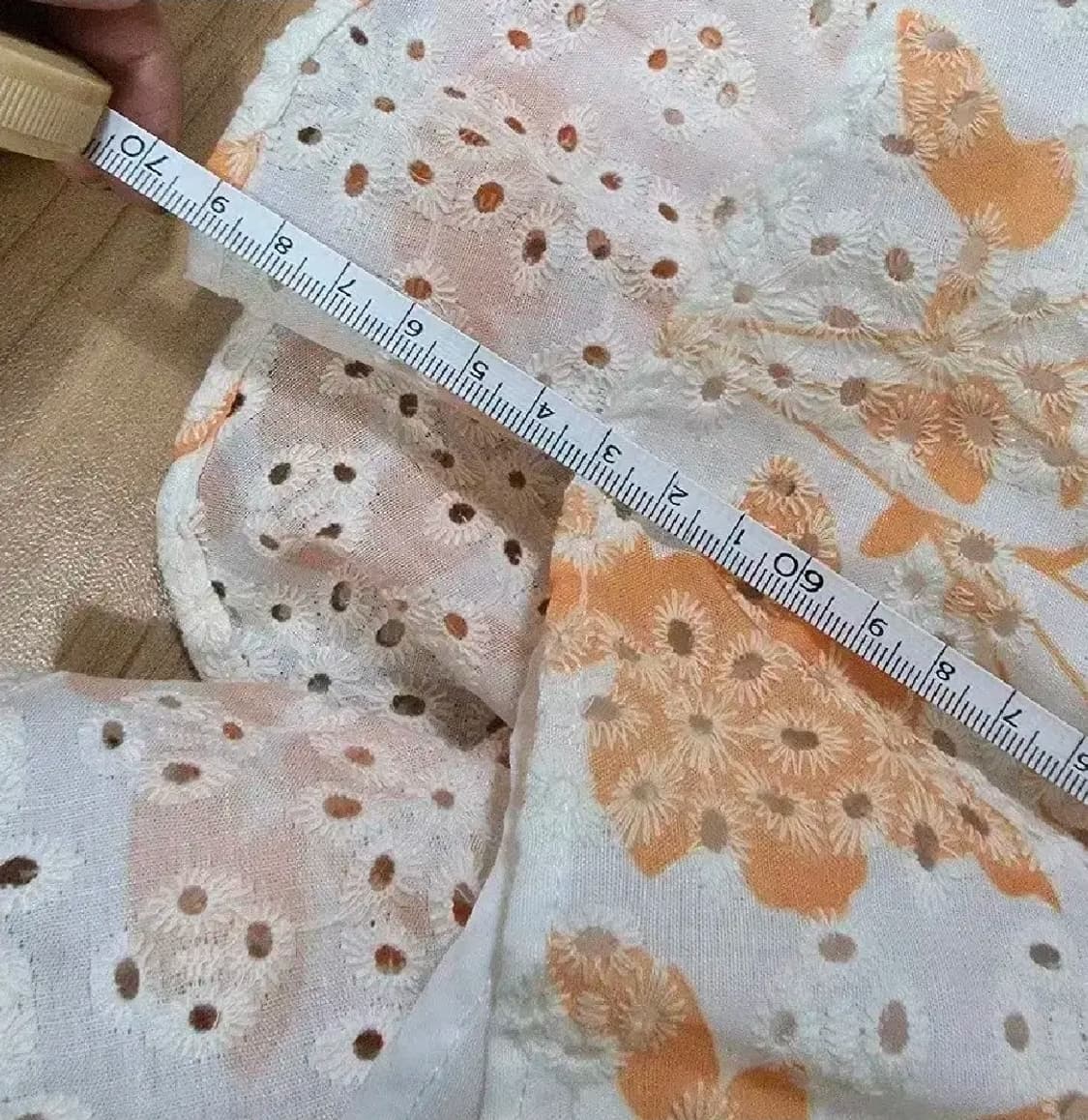 오렌지 플라워 아일렛 원피스 드레스 상품이미지7