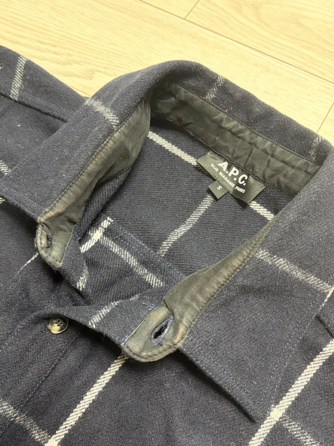 APC 아페쎄 울 셔츠 Ssize 상품이미지3