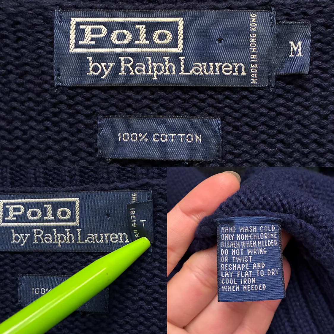 (M/100)POLO 폴로랄프로렌 코튼 V넥 크리켓 니트 스웨터  상품이미지10