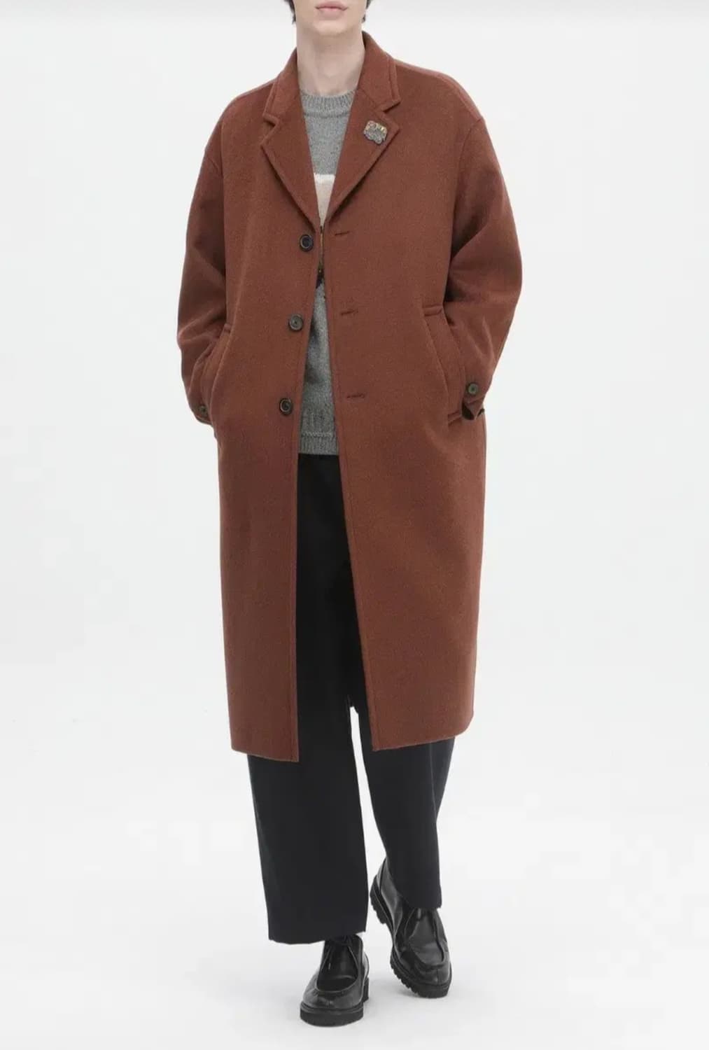 커스텀멜로우 코트 overlap pocket maxi coat 상품이미지2