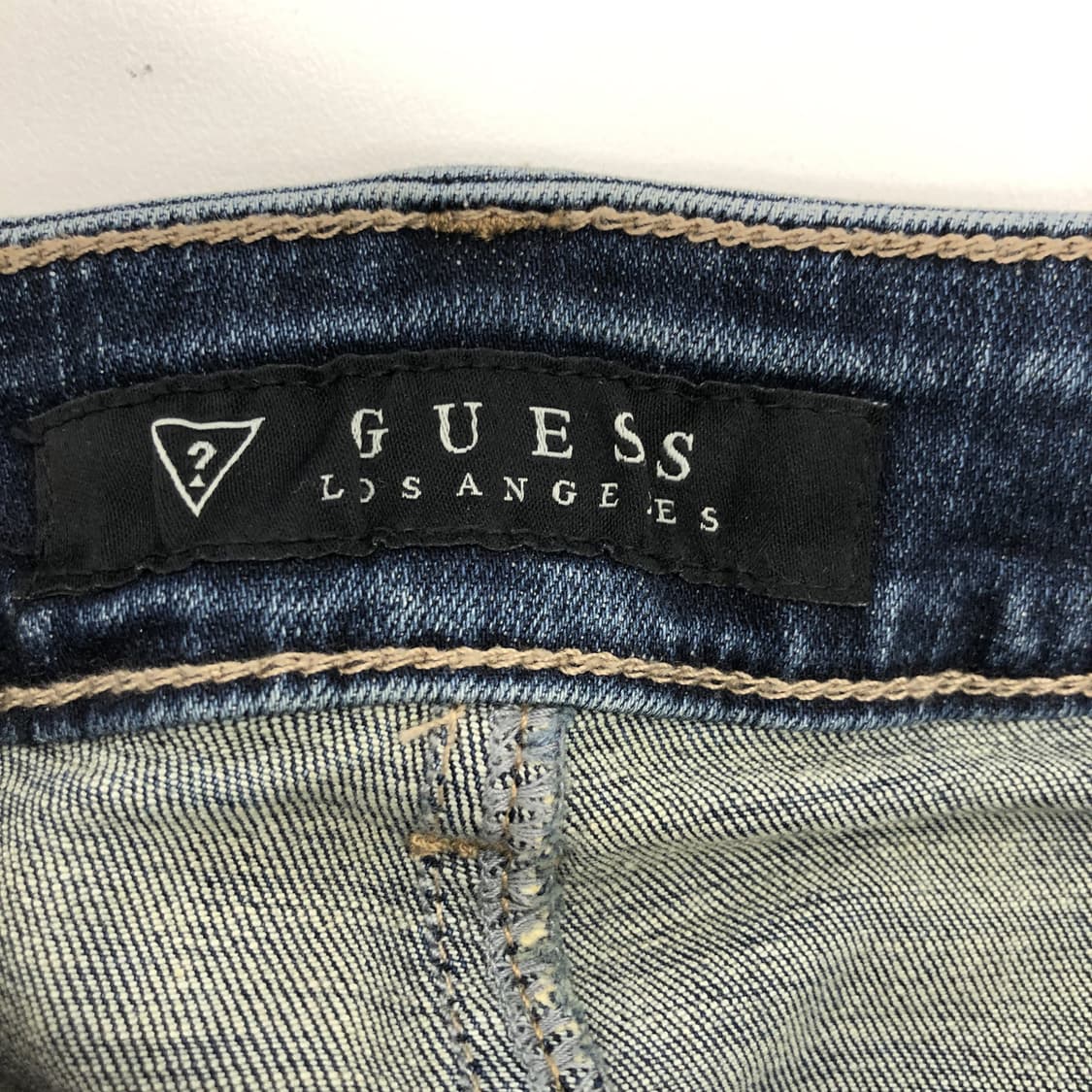 게스 은장 스틸로고 프리미엄 데님진 31 인치 상품이미지5