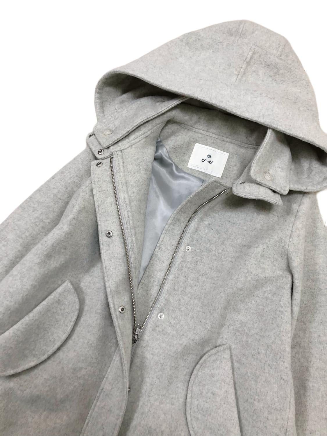 ef-de 라이트 그레이 후드 코트 상품이미지8