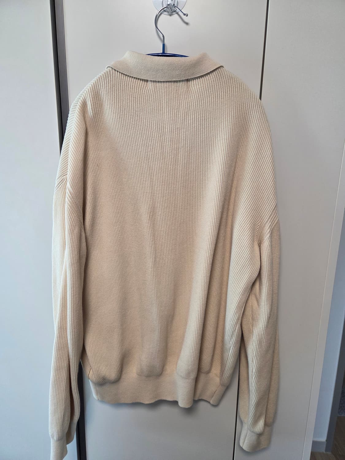 퍼스트플로어 코튼 립 폴로셔츠 아이보리 48 사이즈 상품이미지2