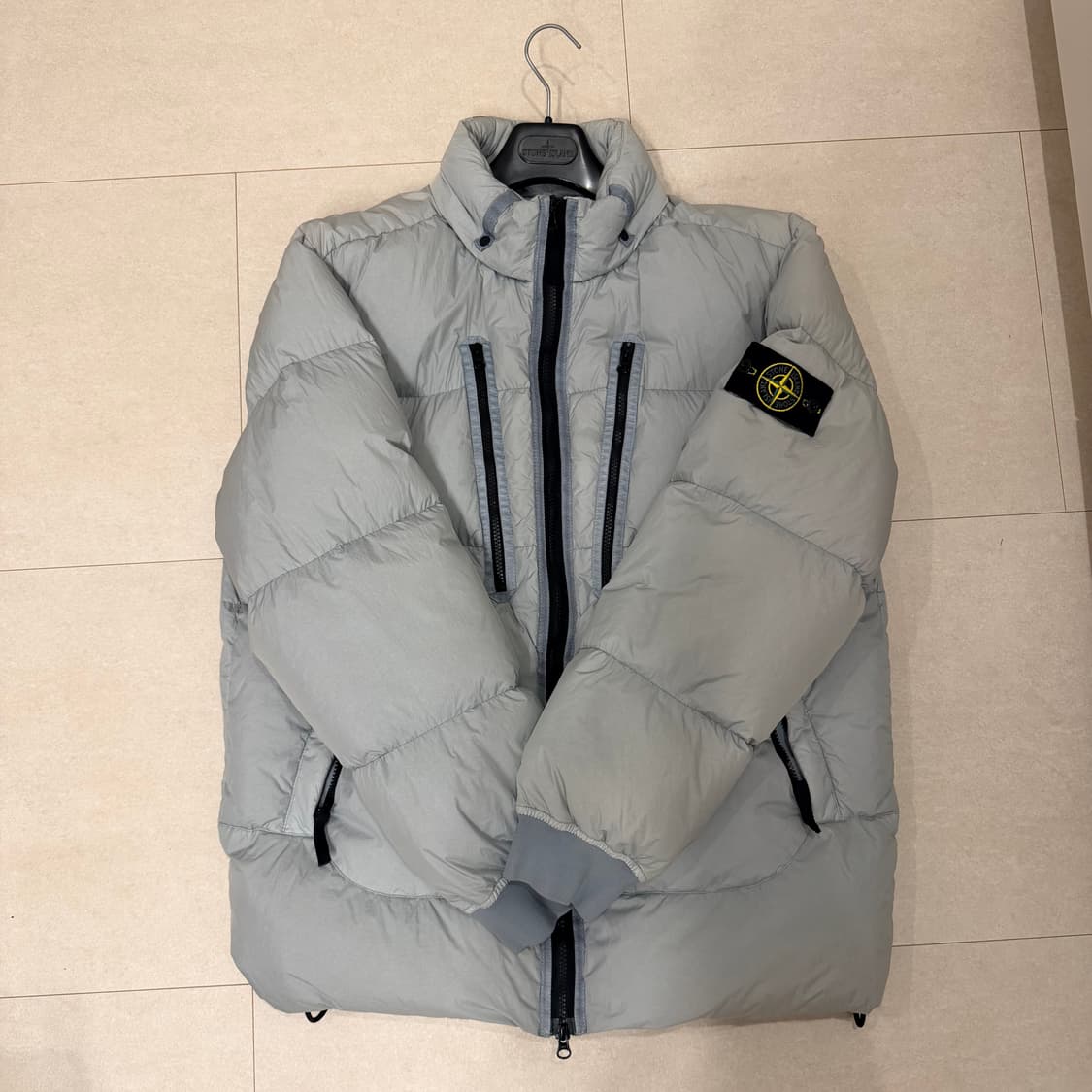 [XXL] 스톤아일랜드 가먼트다이드 크링클랩스 패딩 아이스 상품이미지1