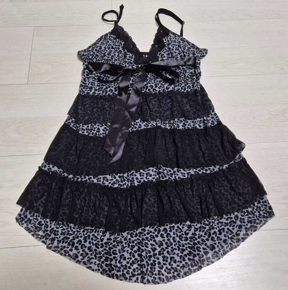 빈티지 오네 갸루 y2k 레오파드 호피 나시 원피스 상품이미지1