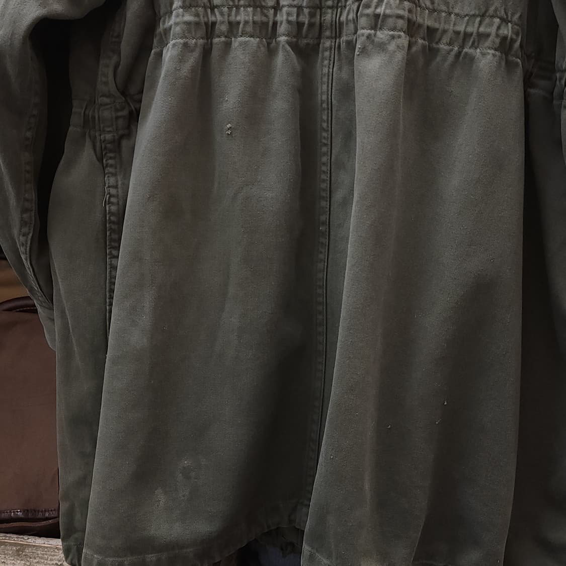 빈티지 프랑스군 m64 밀리터리 모즈파카 올리브 그린 페이딩 120C 상품이미지7