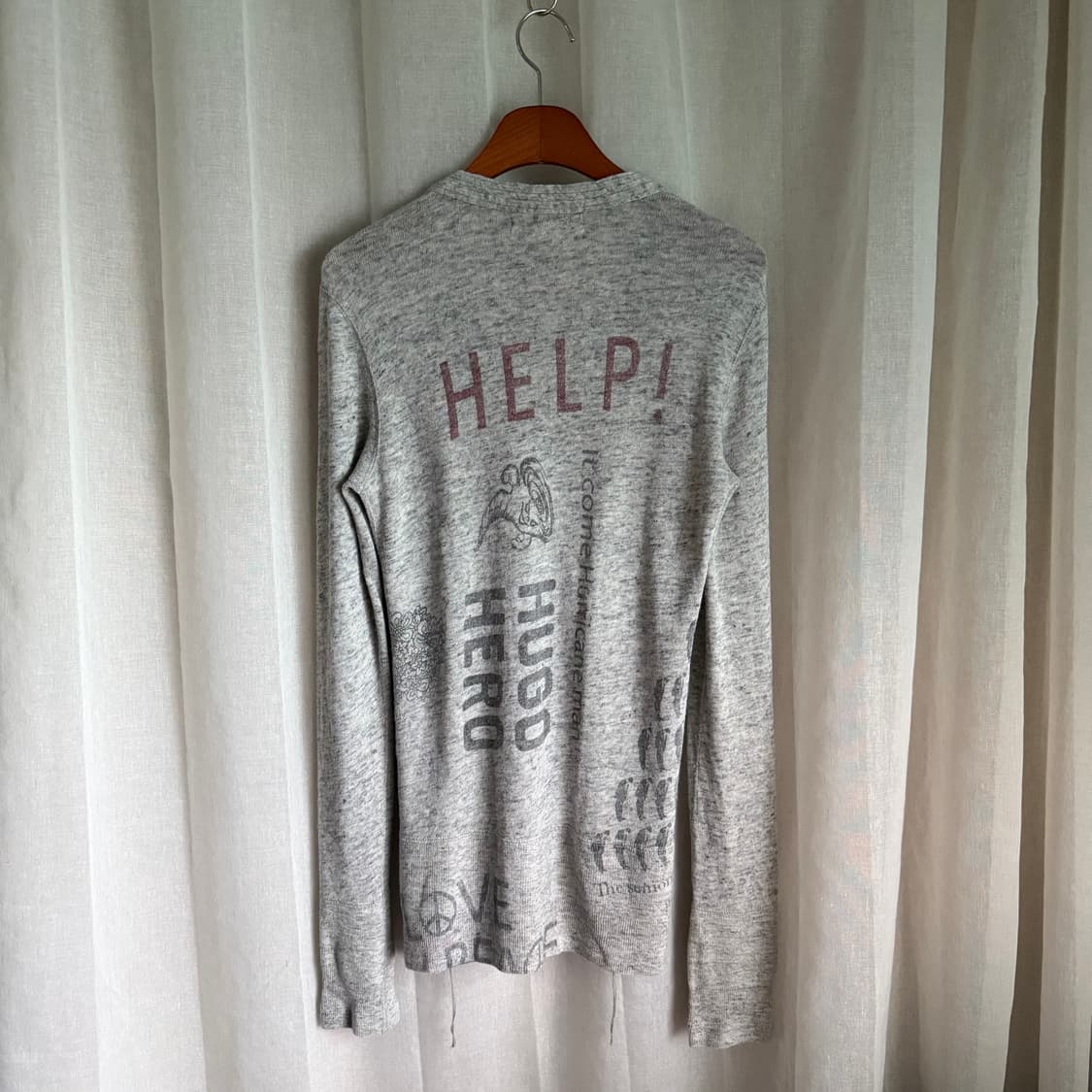 Remi Relief lettering printed cardigan 상품이미지6
