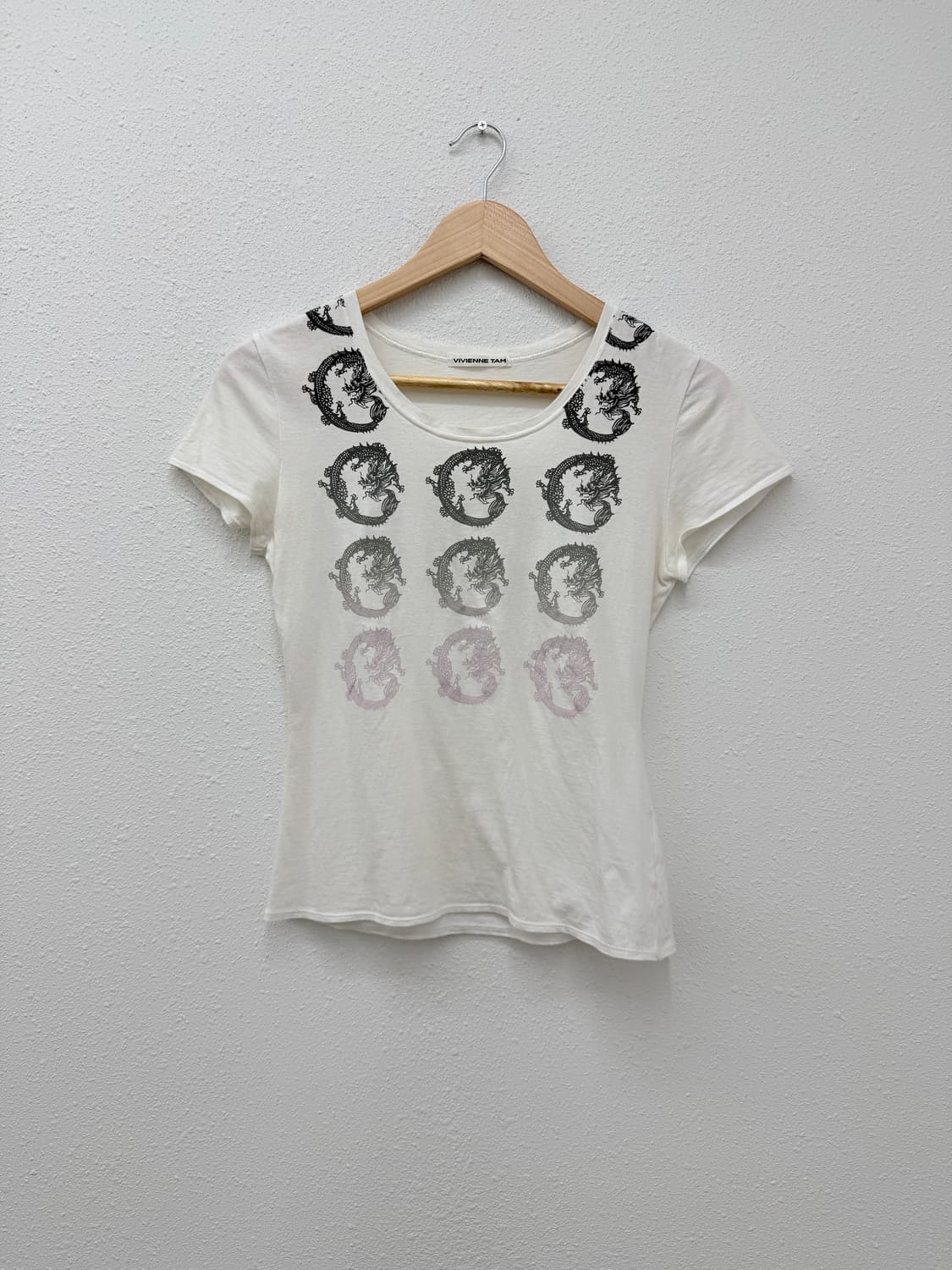 빈티지 VIVIENNE TAM 화이트 드래곤 티셔츠 상품이미지3