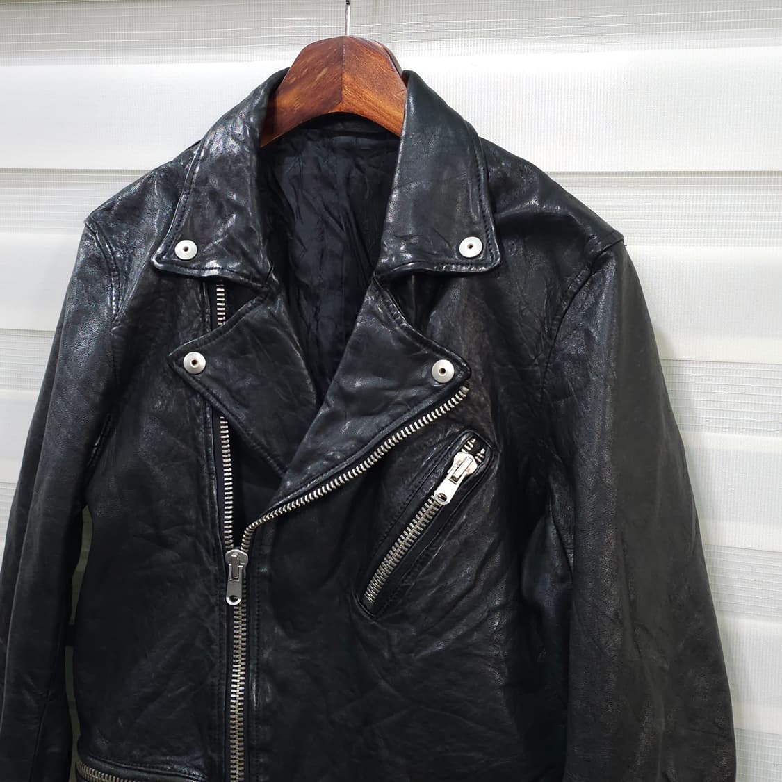 JAPAN 빈티지 투웨이집업 양가죽 라이더자켓- M정도 상품이미지2