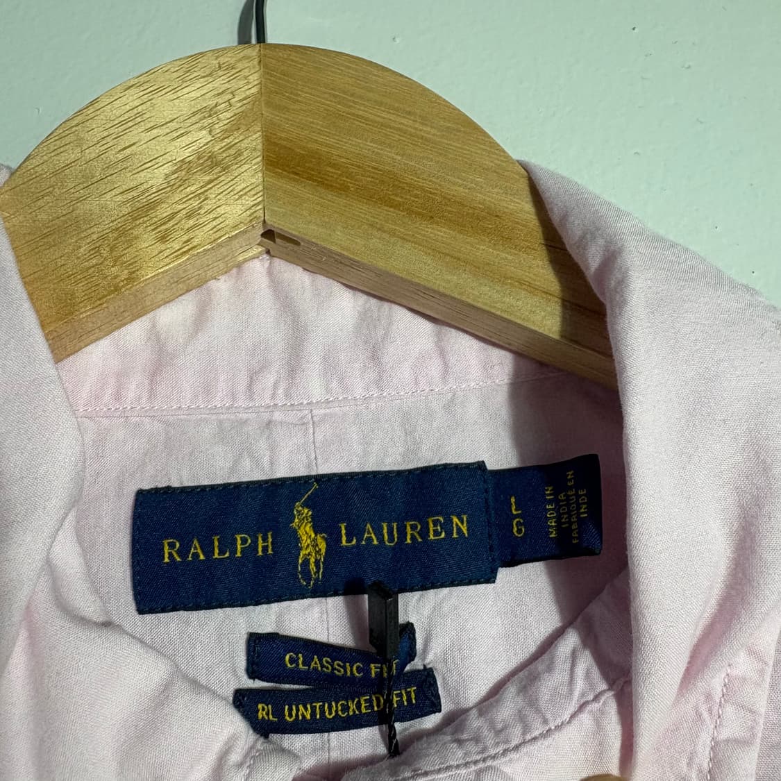 폴로 랄프로렌 연핑크 포켓 셔츠 (무료배송) 상품이미지3