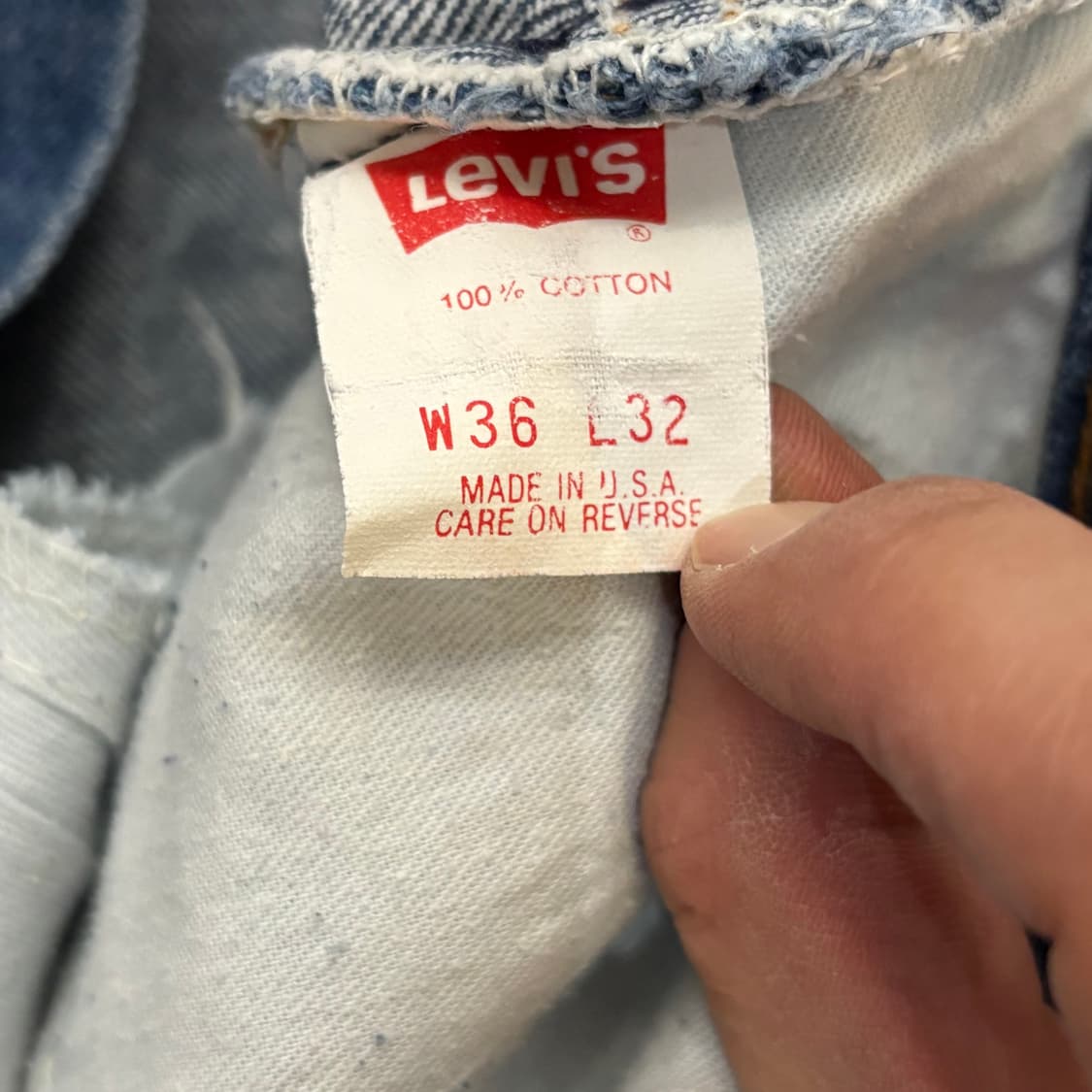 90s USA 🇺🇸리바이스 517 오렌지탭 데님 청바지 중청 상품이미지6