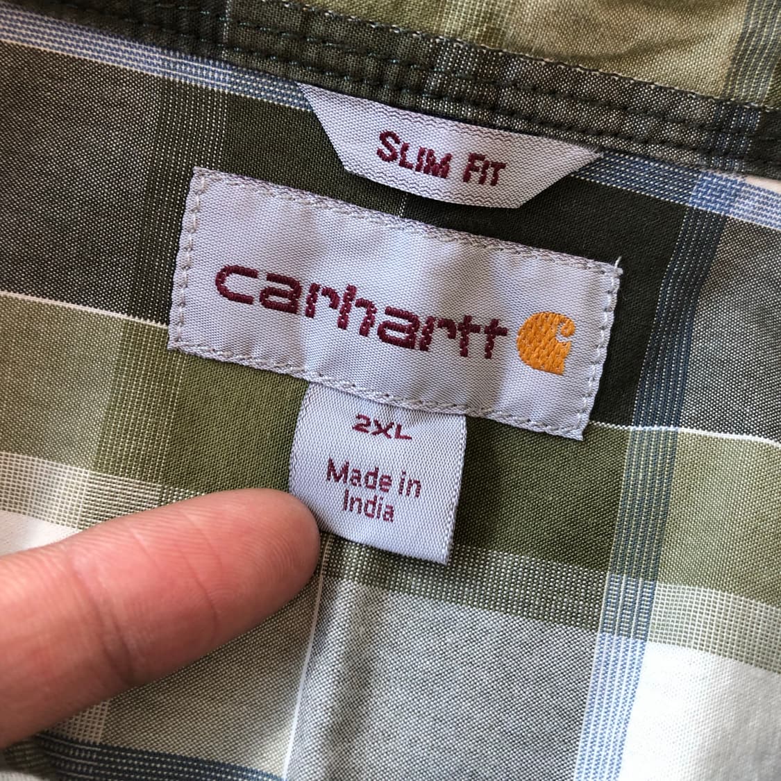 칼하트 체크 반팔 셔츠 상품이미지3