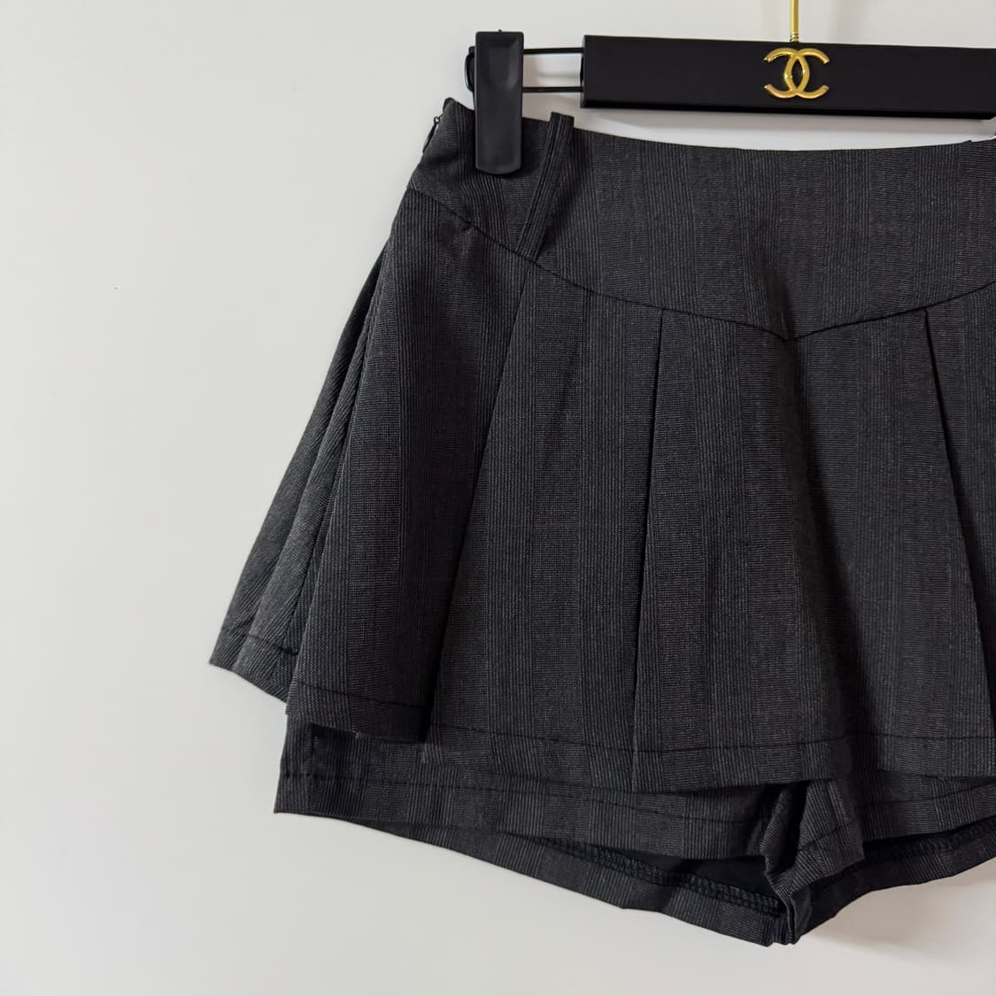 새상품 여자 체크 치마바지 (차콜) M 상품이미지2