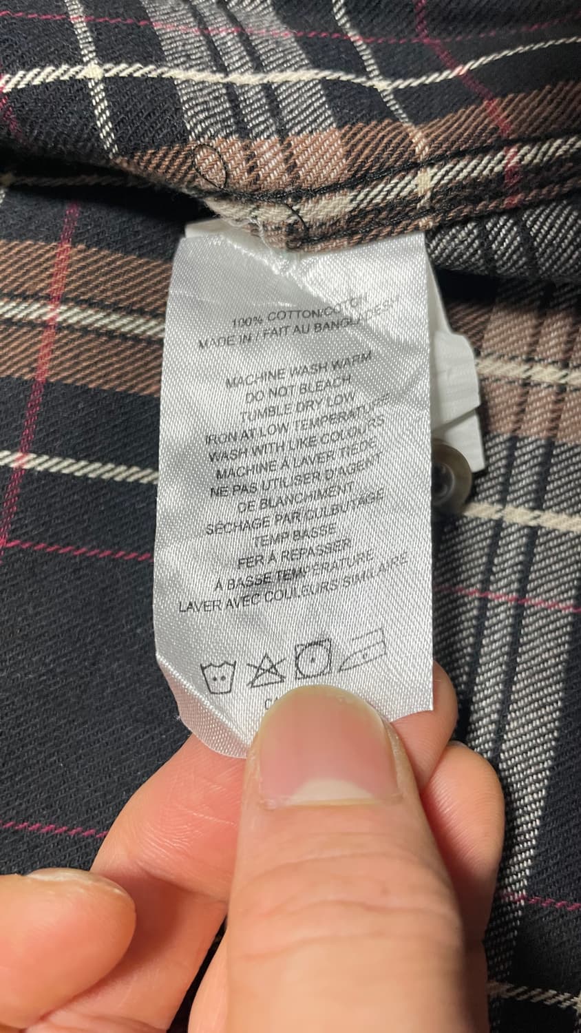 JPN 일본 빈티지 y2k 아메카지 브라운 블랙 플란넬 체크 셔츠 L 상품이미지9