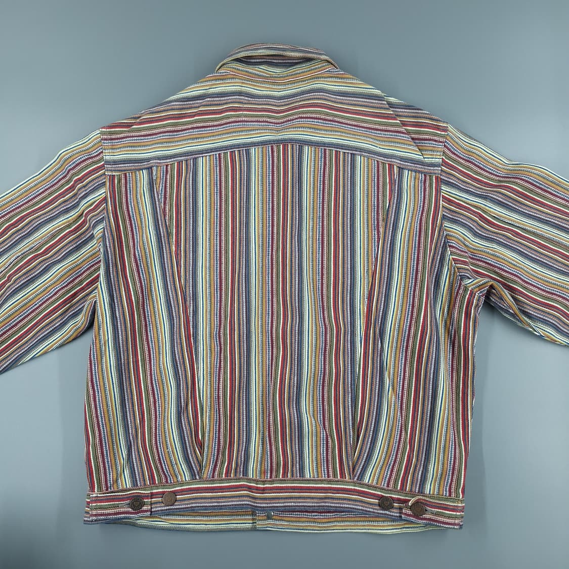 HRMARKEY 할리우드렌치마켓 멀티컬러 스트라이프 트러커자켓 캐주얼자켓 상품이미지7