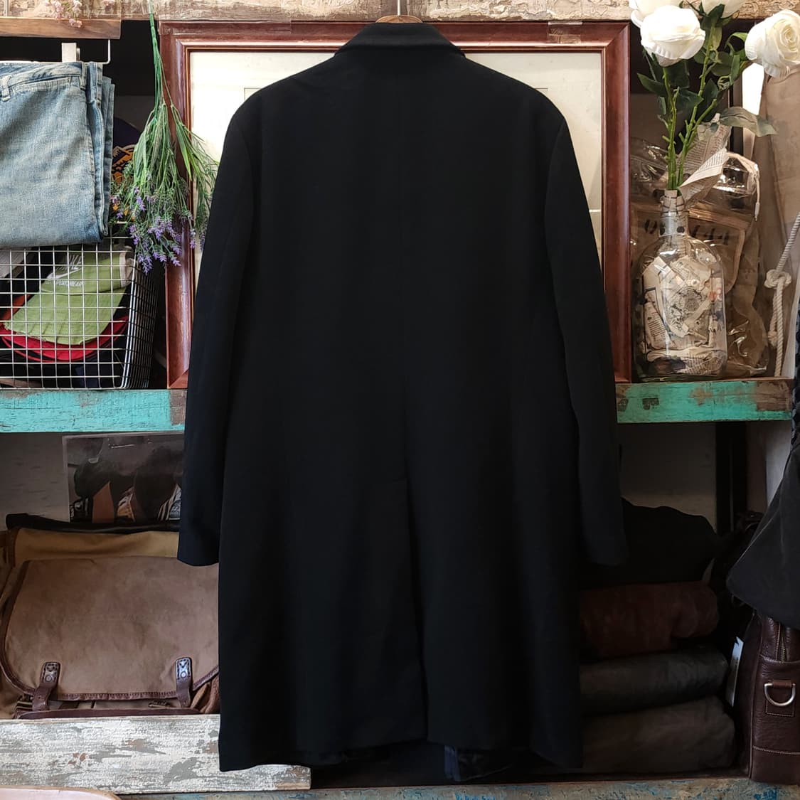 90s 아르마니 울 싱글코트 블랙 52 상품이미지4