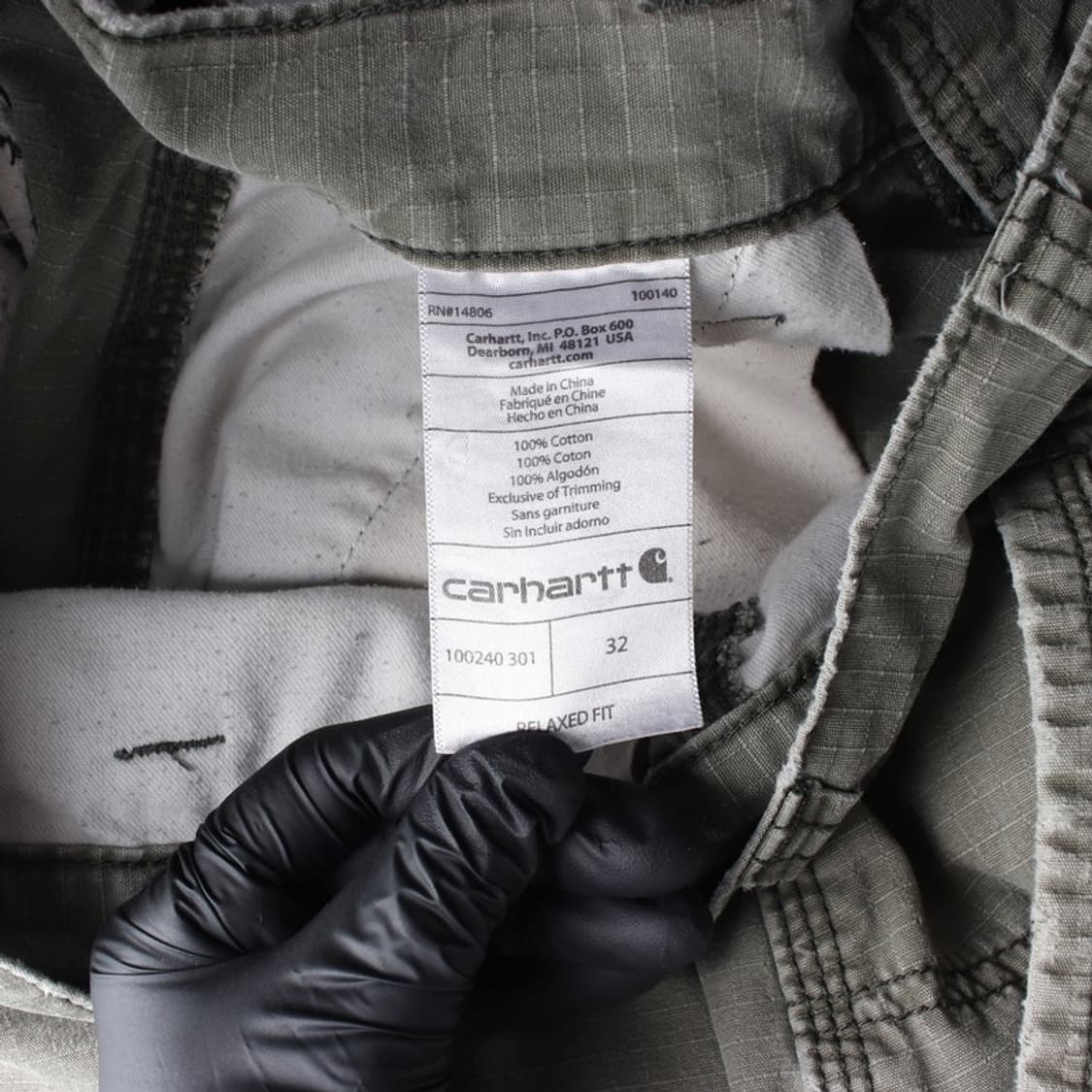 칼하트 릴렉스드 핏 올리브 워크 쇼츠 32 상품이미지6