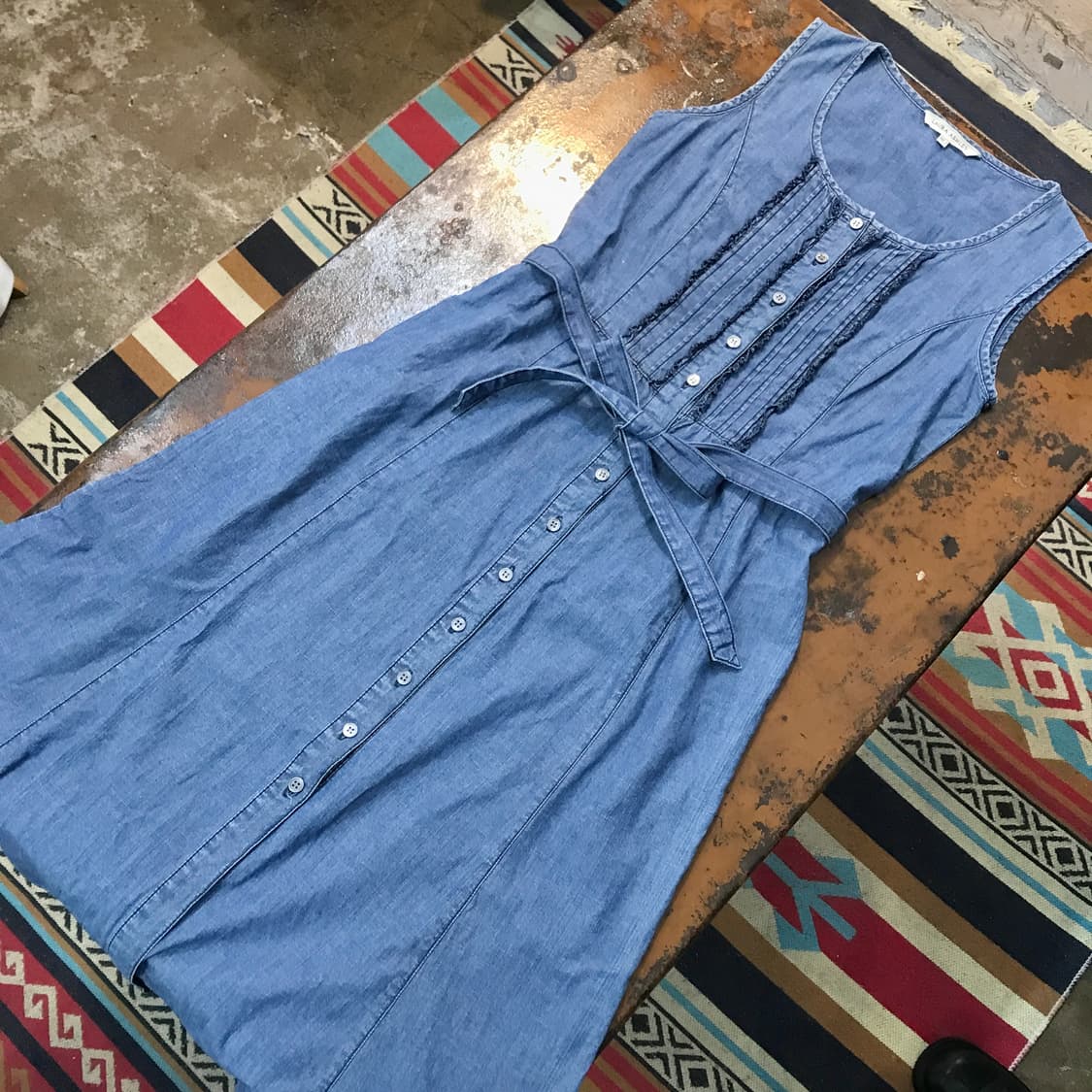 빈티지 다크 중청 풀버튼 슬리브리스 원피스 여성 55  상품이미지2