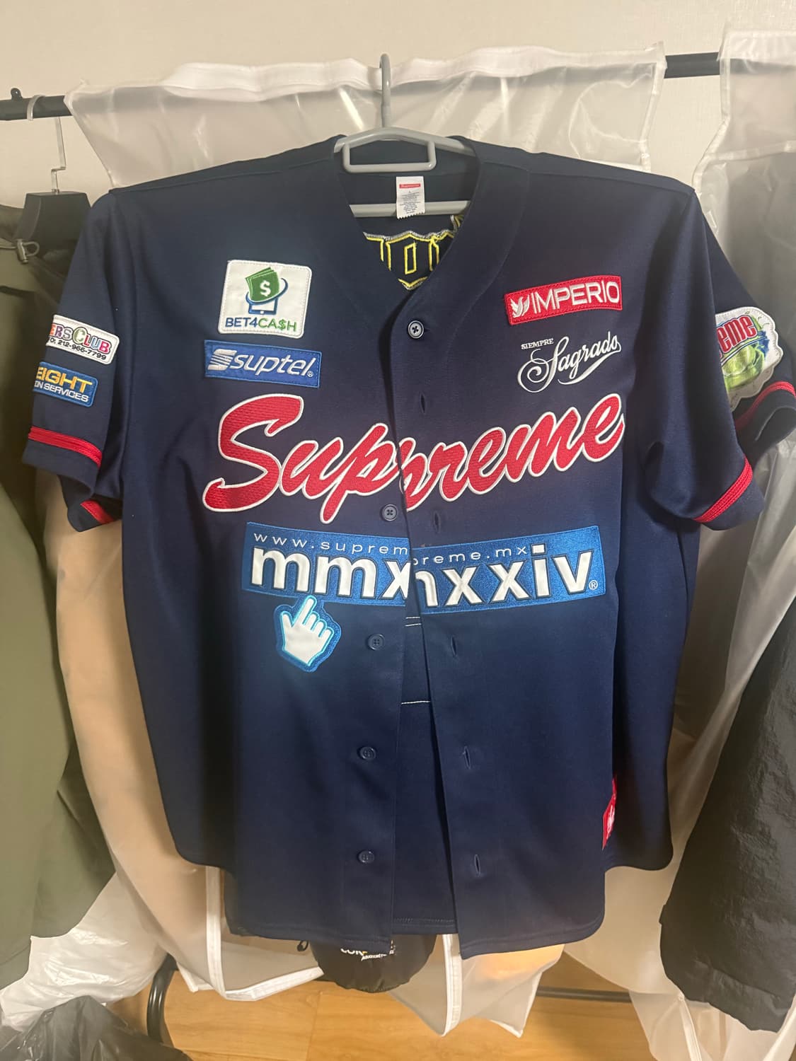 슈프림 추즌 원 베이스볼 저지 네이비 - 24SS 상품이미지1