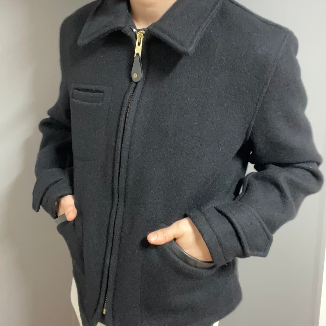 SCHOTT BLACK WOOL JACKET 상품이미지3