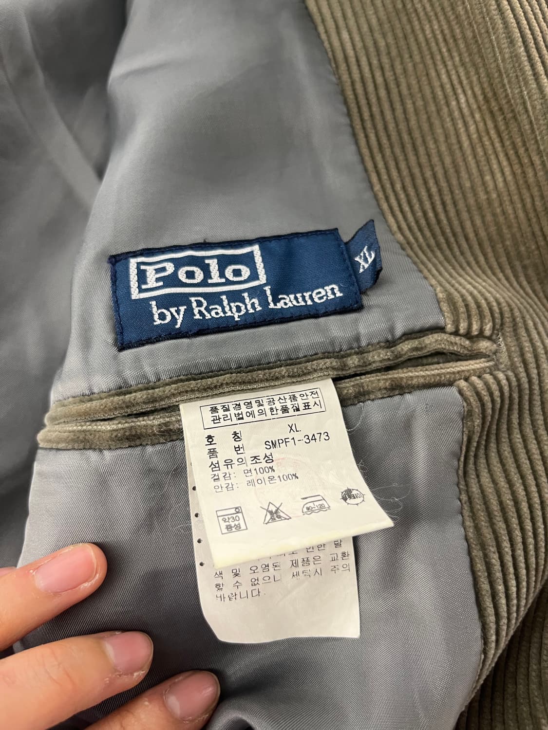 폴로 랄프로렌 코듀로이 블레이저 XL 상품이미지5