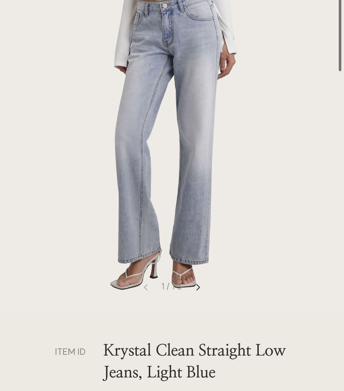 [새상품] 클리시어 크리스탈 클린 스트레이트 로우 진 L 데님 상품이미지1