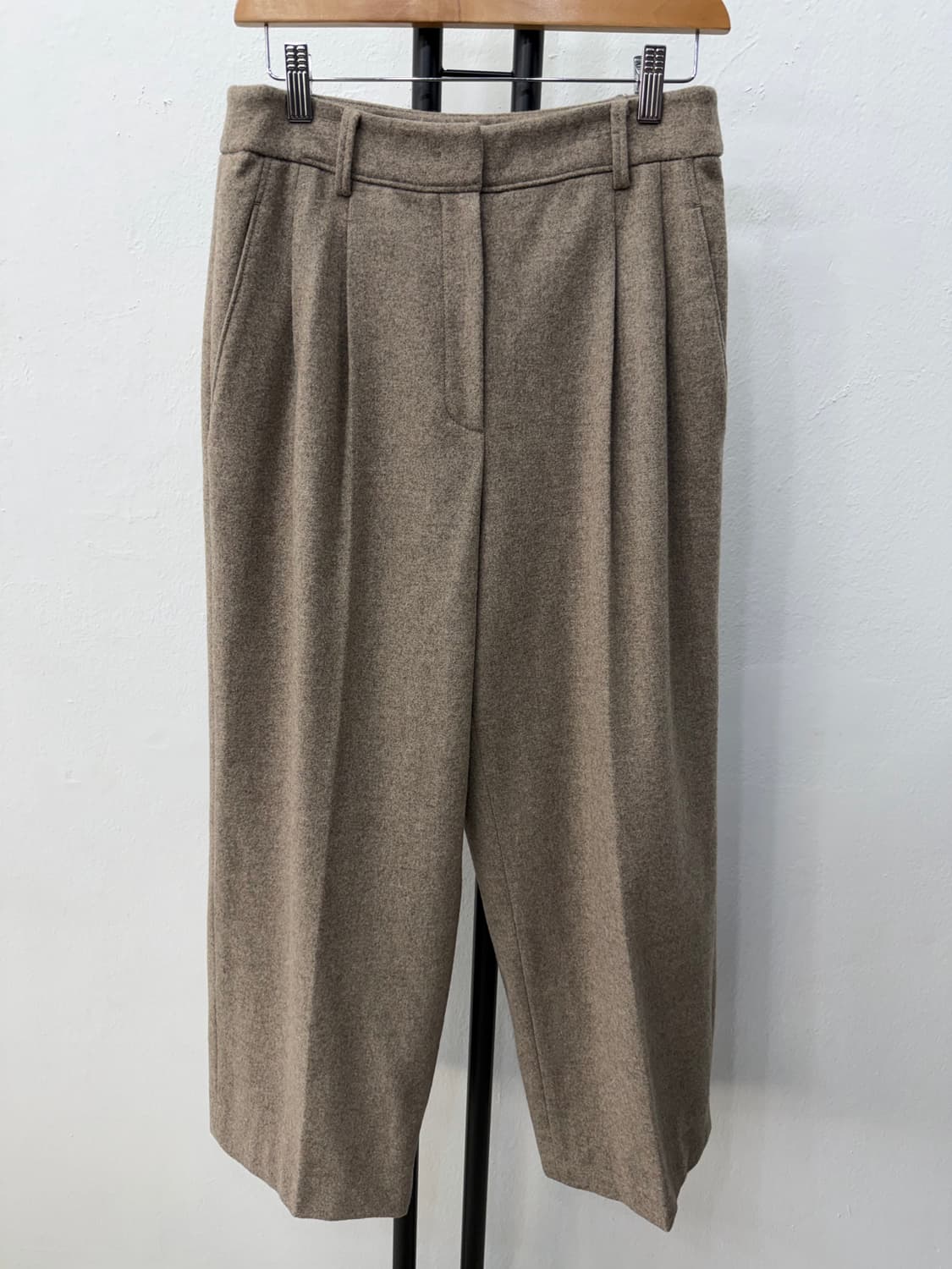 정품) 더캐시미어 한섬 21ss 울 와이드팬츠  상품이미지1