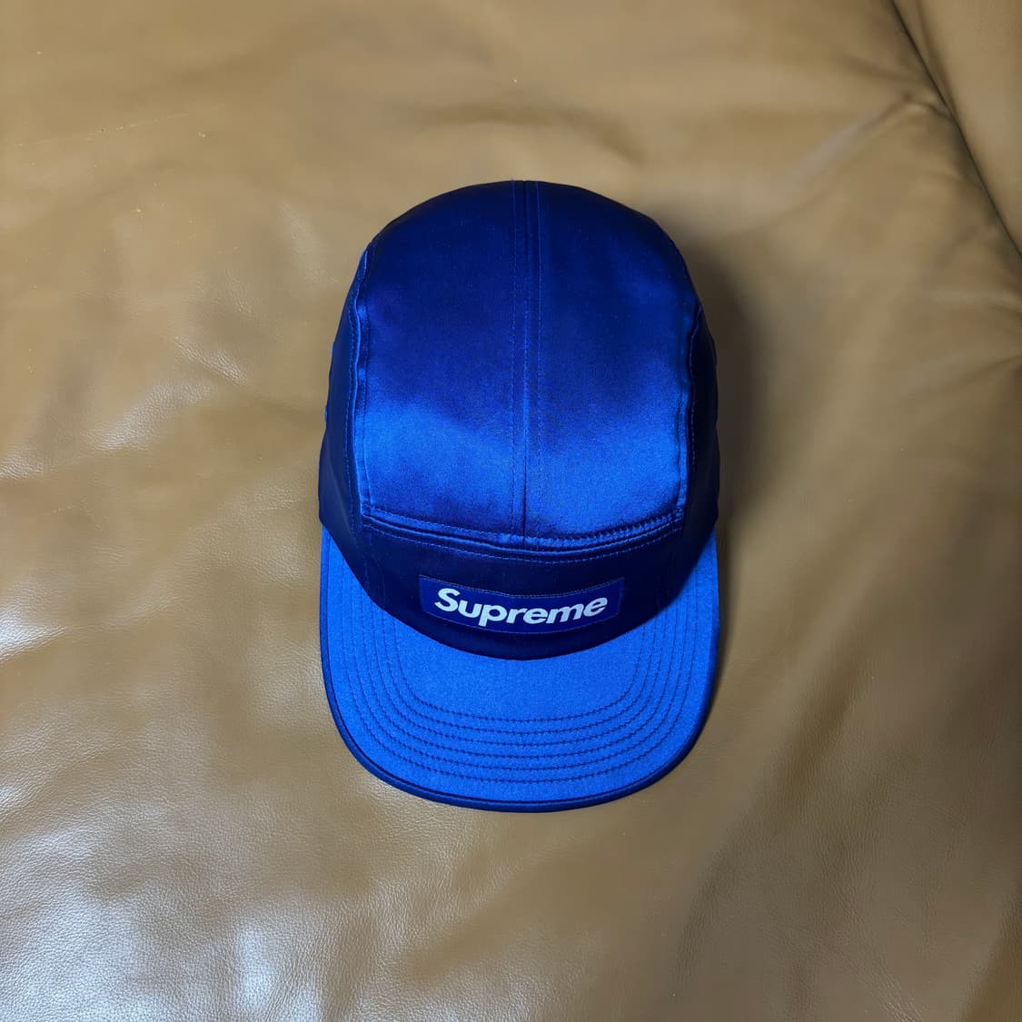Supreme 슈프림 캠프캡 모자 (Satin Navy Blue) 상품이미지5