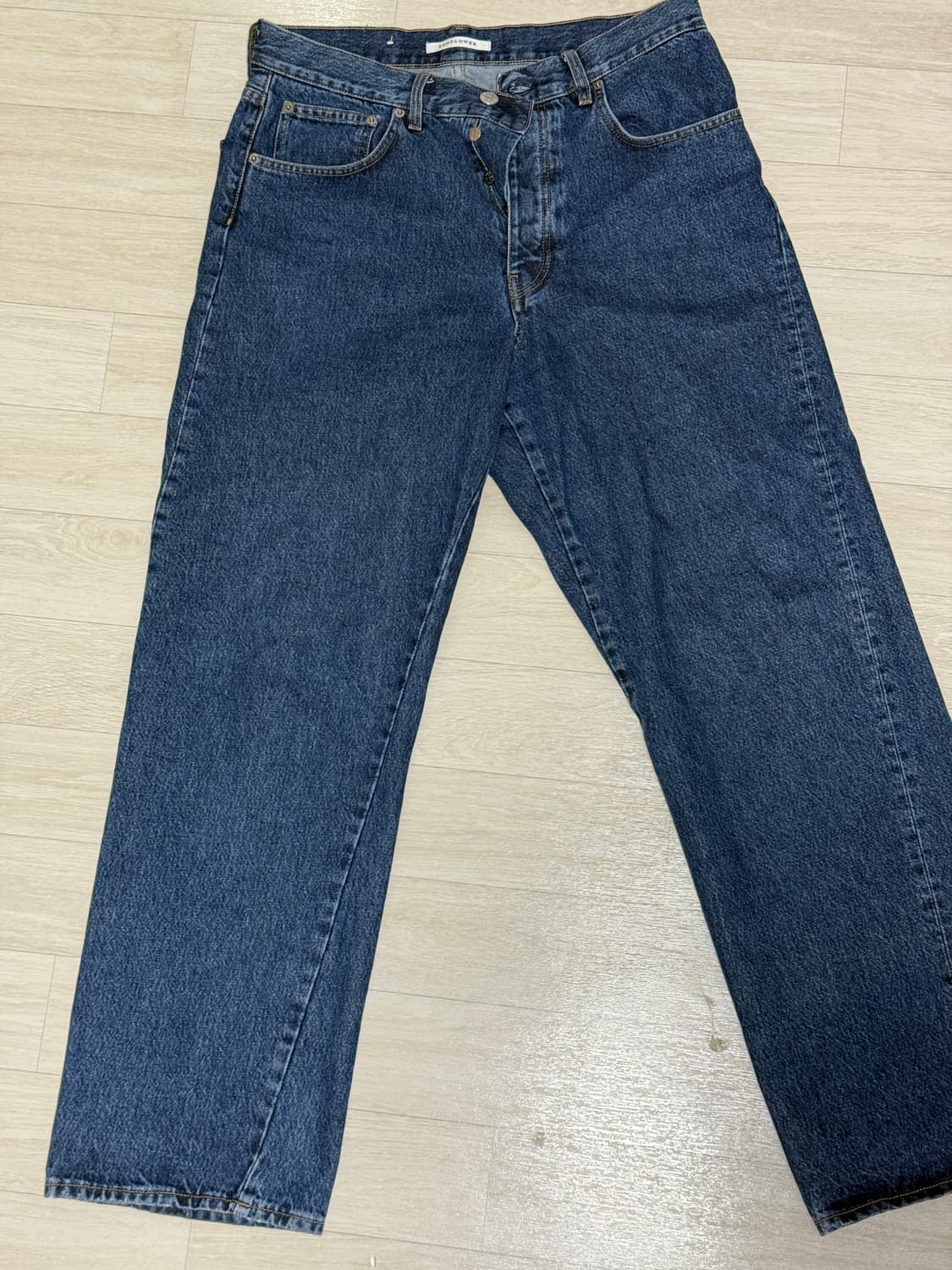 [31X32]선플라워 트위스트 데님 팬츠 상품이미지2