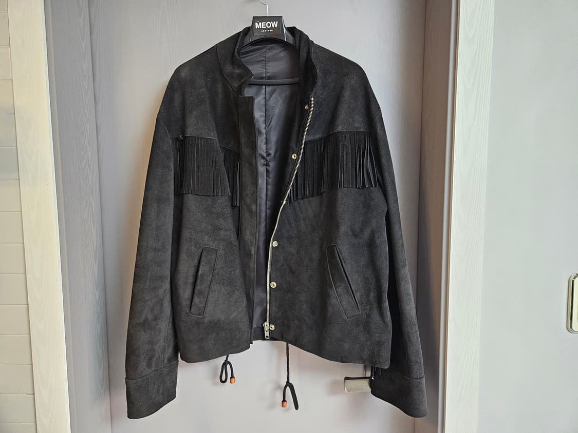 MEOW BY MINA 스웨이드 레더 프린지  웨스턴 자켓 상품이미지2