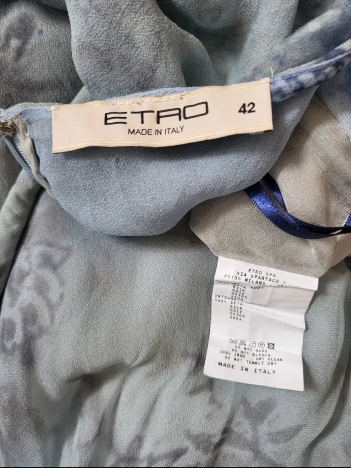 에트로 ETRO 아름다운 실크 쉬폰 롱 원피스 상품이미지8