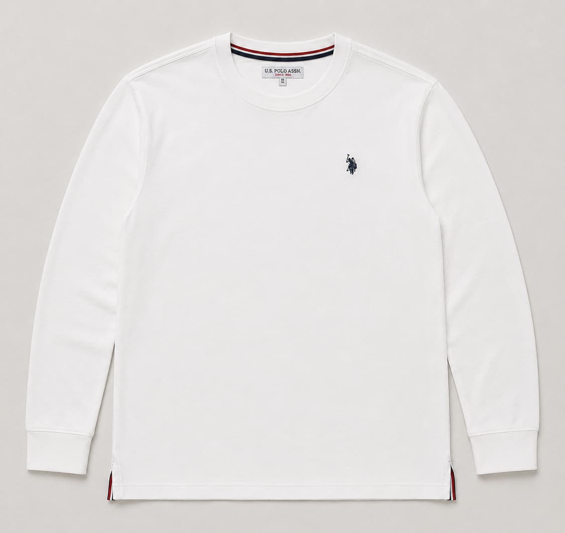 U.S. POLO ASSN. 브롤린 긴팔 티셔츠 화이트 M (95) 상품이미지3