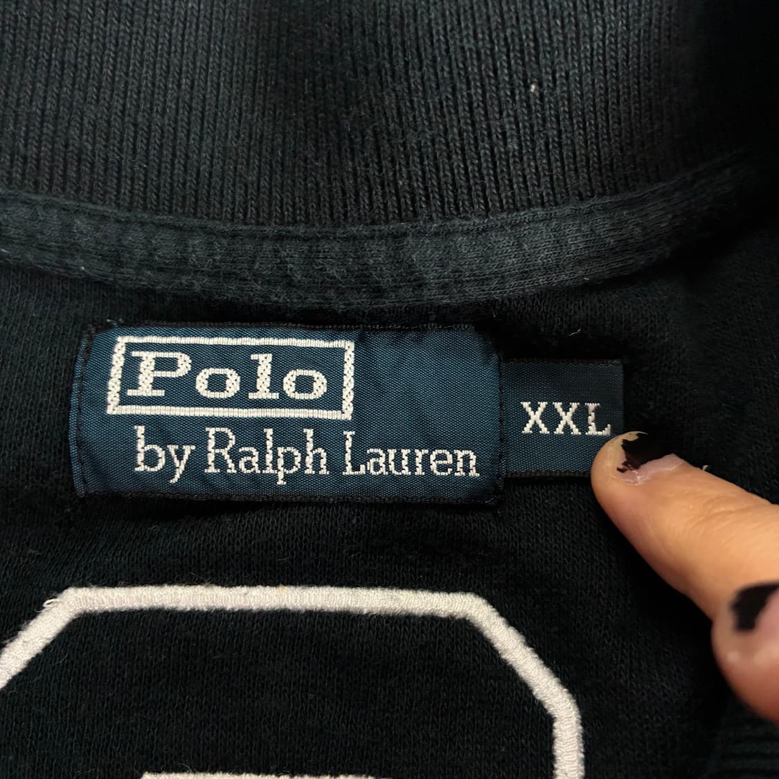 Polo 폴로 랄프로렌 00‘s 자메이카 블랙앤 화이트 빅포니 집업 트랙 상품이미지8